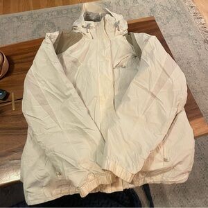 Vintage Lands' End Women's Cream Ski Jacket